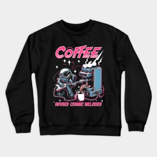 Coffee Infused Cosmic Melodies Crewneck Sweatshirt